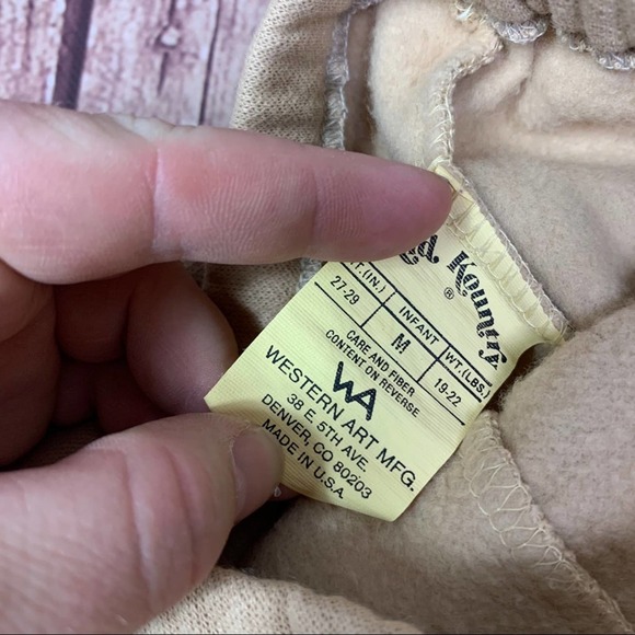 VTG KID KOUNTRY Cowboy Sweatsuit Infant M 6-12 MOS - Picture 6 of 9